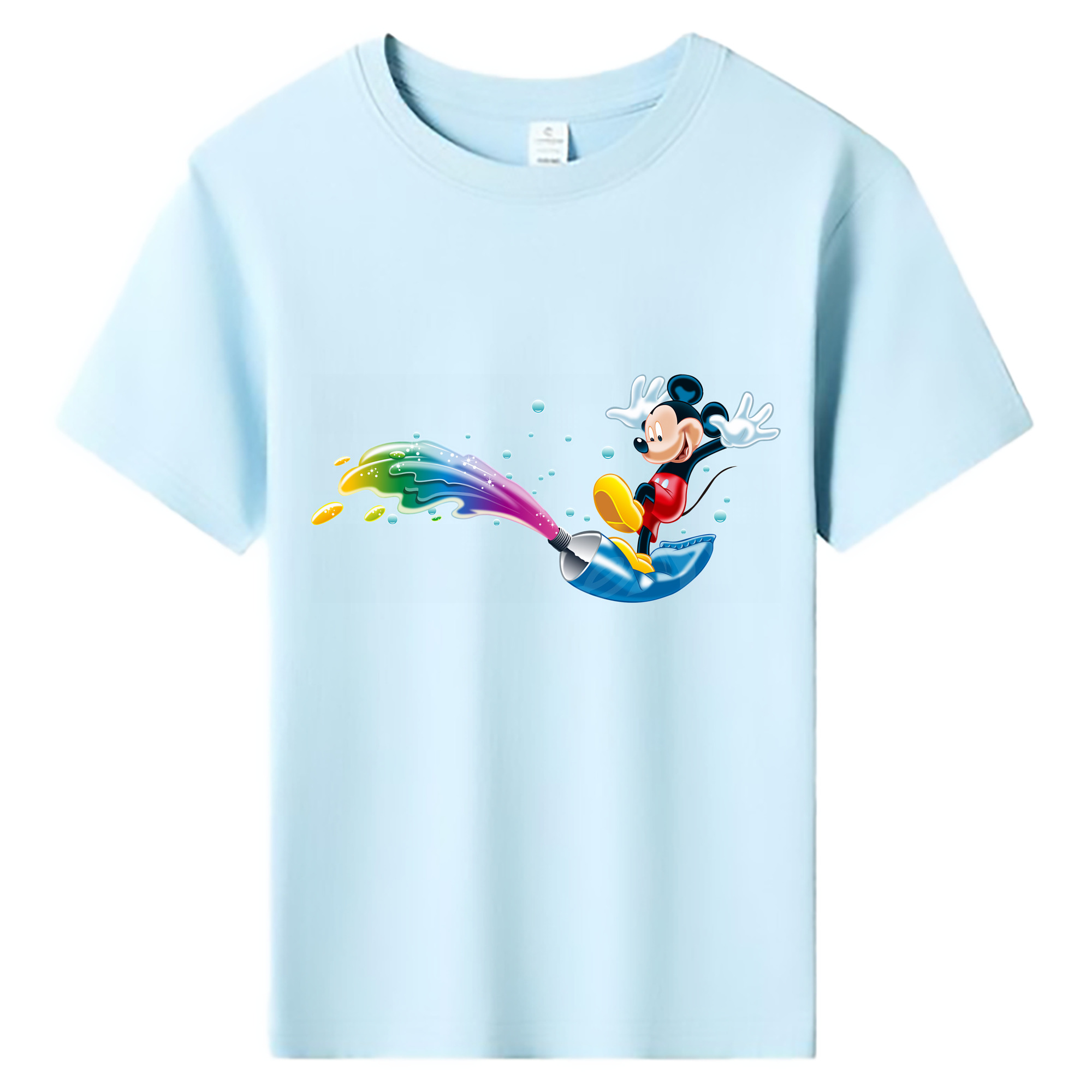 （画像用） ミッキーマウス Mickey Mouse 綿100％キッズTシャツ（フロントプリント）